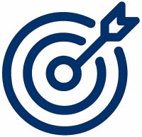 Bullseye icon representing project completion rate