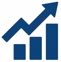 Graph icon representing efficiency gains