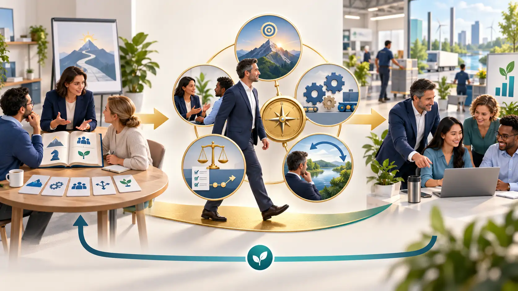 Change management training for managers connecting strategy, empathy, governance, reflection, and operational leadership in daily work.